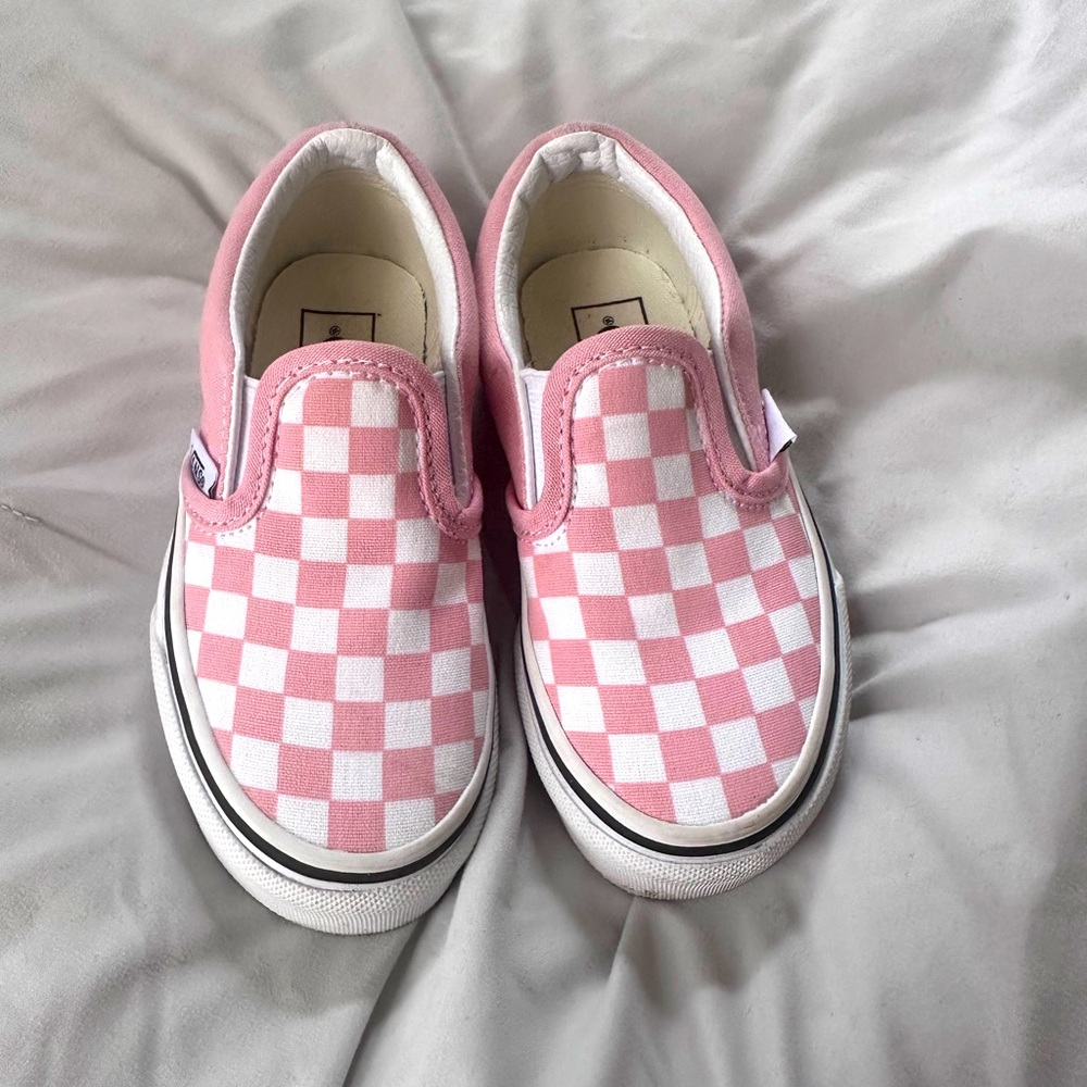 Girl Pink Checkered Vans EUC